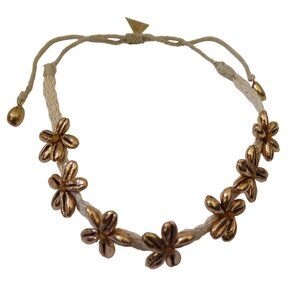 CASA CHIQUI gold plated Cowrie Puka shell Necklace